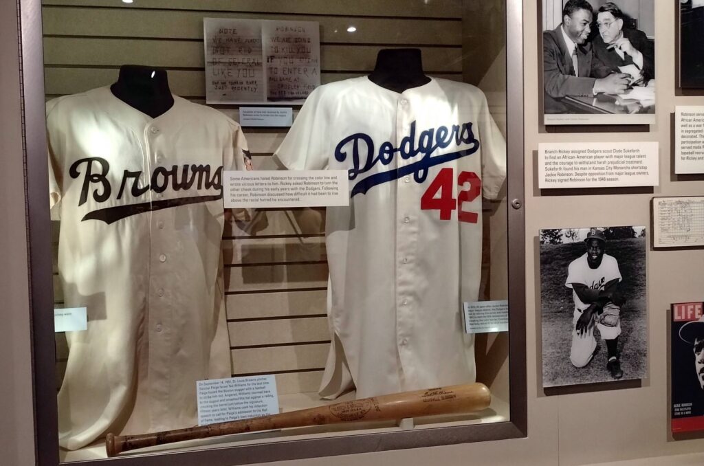 Satchel Paige's & Jackie Robinson's uniforms
