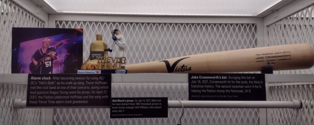 Angus Young, Trevor Time clock, & Jake Cronenworth cycle bat