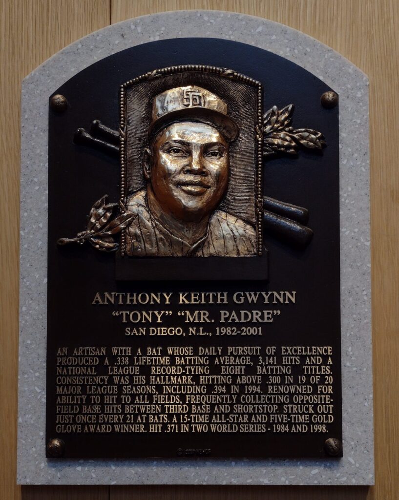 Tony Gwynn's Hall of Fame plaque